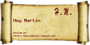Hey Martin névjegykártya